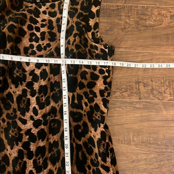 Talbots 100% Cotton Black and Brown Midi Dress, Sz. 12P - Picture 10 of 11